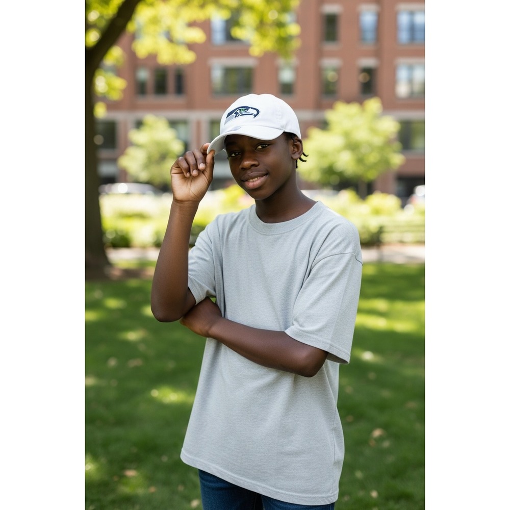 47 Brand Seattle Seahawks Kids Clean Up Hat White Adjustable NFL Cap